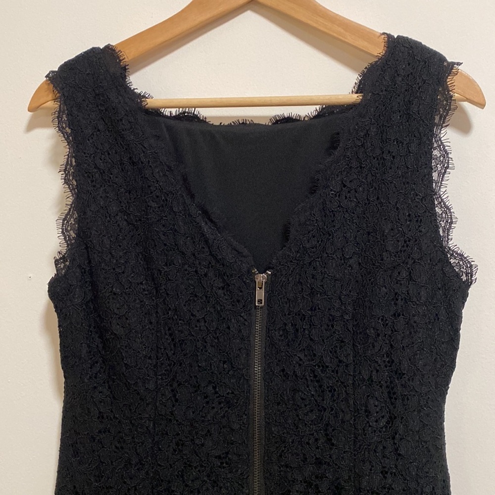 Adrianna Papell 10 Black Lace Dress - Picture 9 of 12